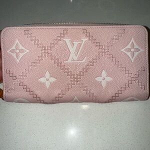Louis Vuitton zippy wallet monogram empriente leather pink